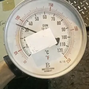 Brothoterm Temperature Gauge 6 inch back 1/2" stick 15cm
