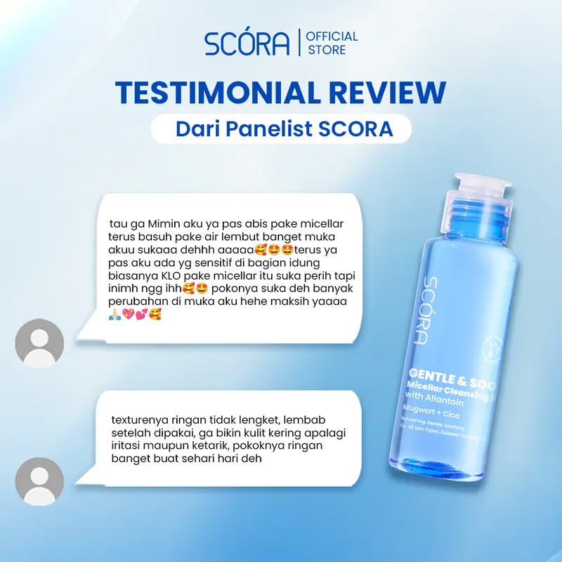 [BELI 2 GRATIS ONGKIR] SCORA Gentle & Soothe Micellar Cleansing Water 100 ML Membersihkan Menenangkan Kulit 4