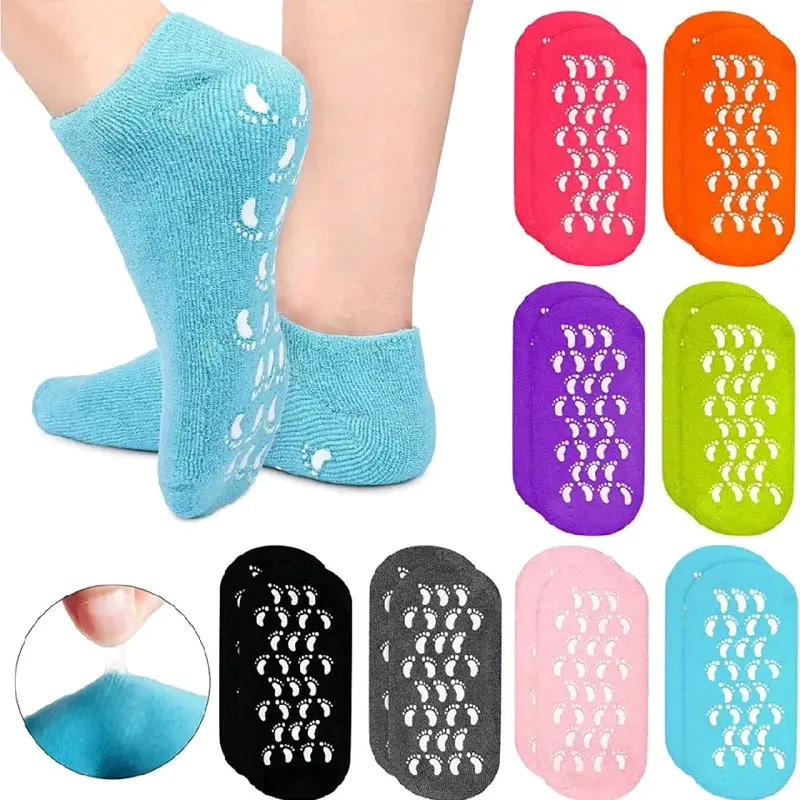 Kaos Kaki Spa Pendek Gel Penghalus Kaki Pecah - Moisturizing Perawatan Melembutkan 0