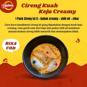 Cireng Kuah Keju Creamy + Chili Oil + Cikur