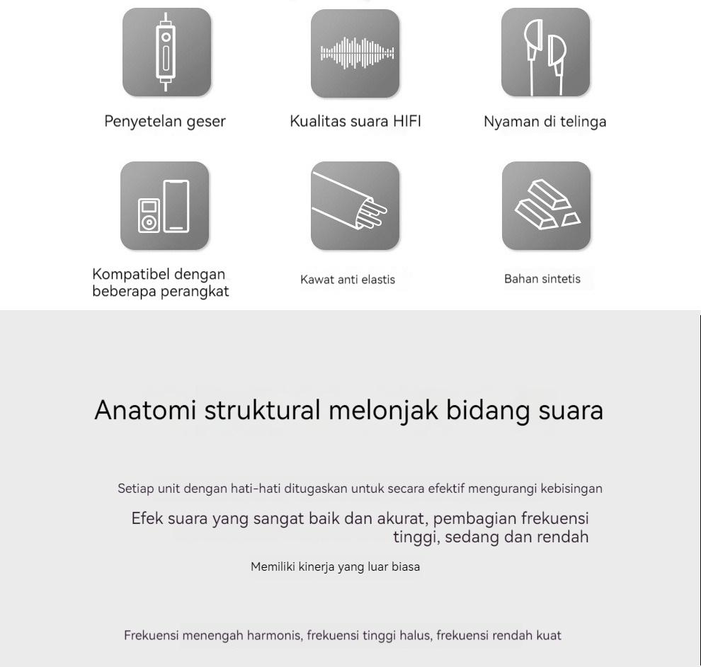 Tipe C Headphone Kabel Headphone Game Headphone dengan Mikrofon Olahraga Bass Mode Headphone Tipe C Headphone Kabel Headphone Game Headphone dengan Mikrofon Olahraga Bass Mode Headphone