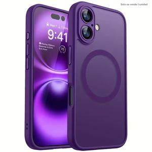 Funda magnética para iPhone 17 16 15 14 13 12 11, actualizada con [protección completa para la cámara] [compatible con Magsafe] [translúcida y mate] funda protectora a prueba de golpes para iPhone 17