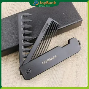 Sisir Rambut Lipat Saku 2in1 Sisir Tekstur Texture untuk Membuat Gaya Rambut Sehari-hari Mudah Dibawa di Tas Folding Hair Styling Comb