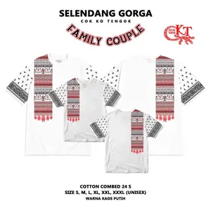 CKT Kaos Batak Couple Pasangan/Keluarga Cok Ko Tengok Selendang A3 Katun Combed 24s