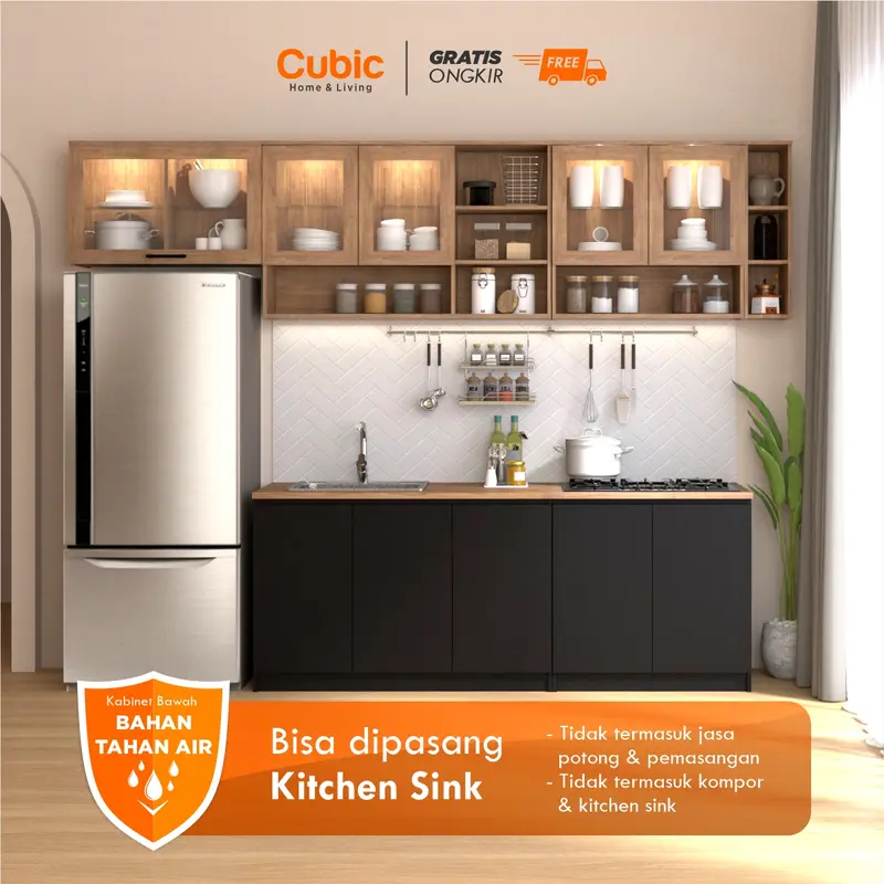 Cubic Kitchen Set Minimalis / Kabinet Dapur / Rak Dapur Basah / CLARA 0
