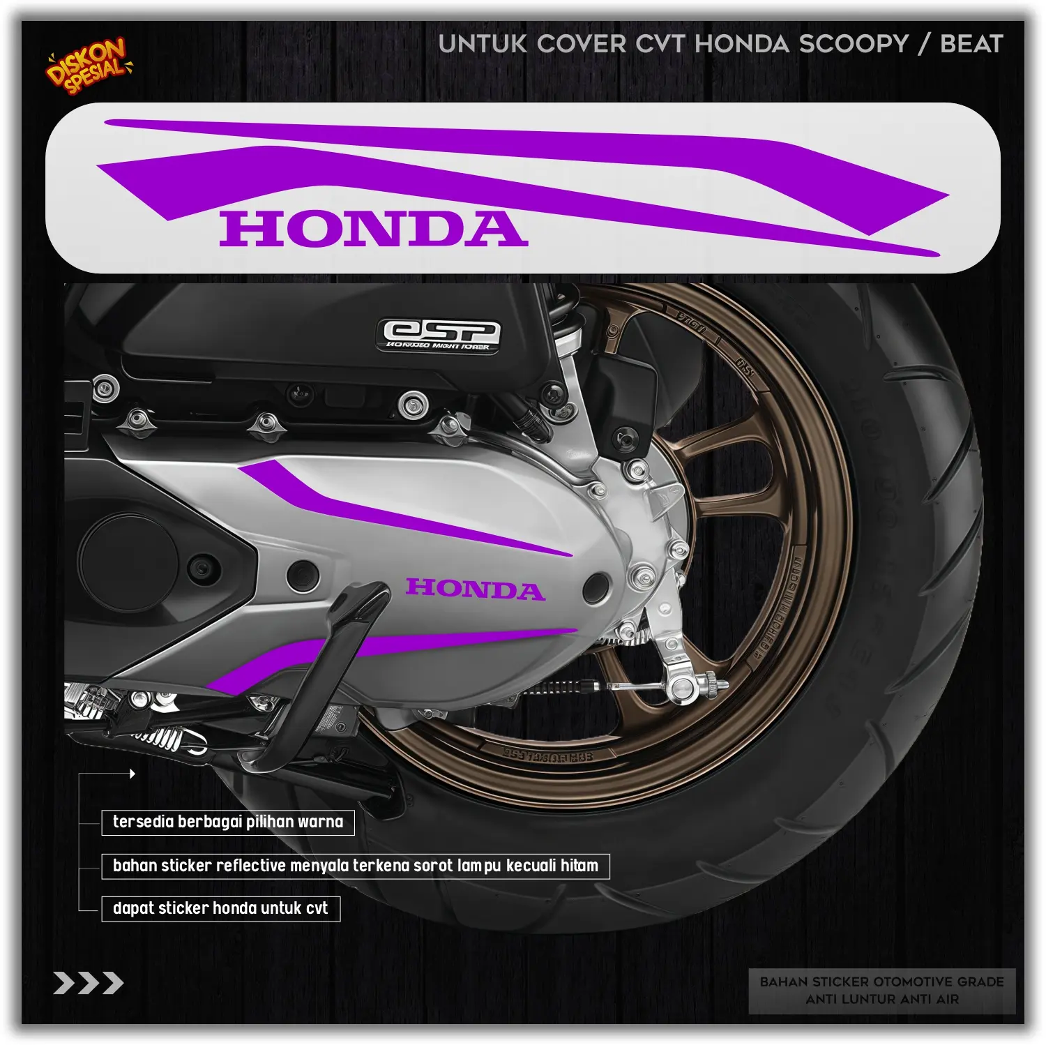 Sticker Alis Cvt Motor Scoopy atau Honda Beat