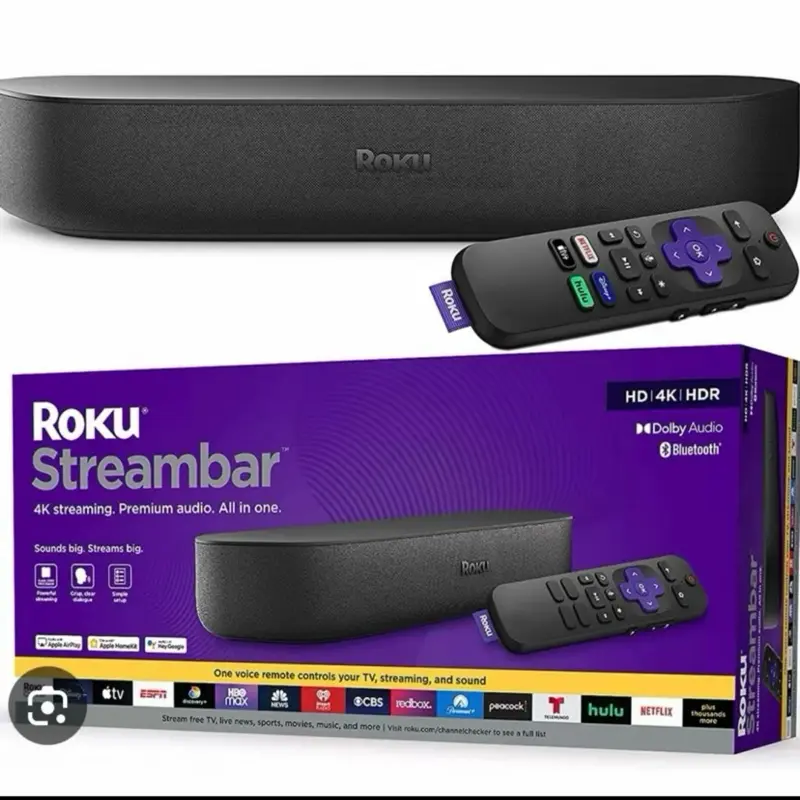 ROKU Streambar 4K HDR Streaming Device & Premium Soundbar All in One
