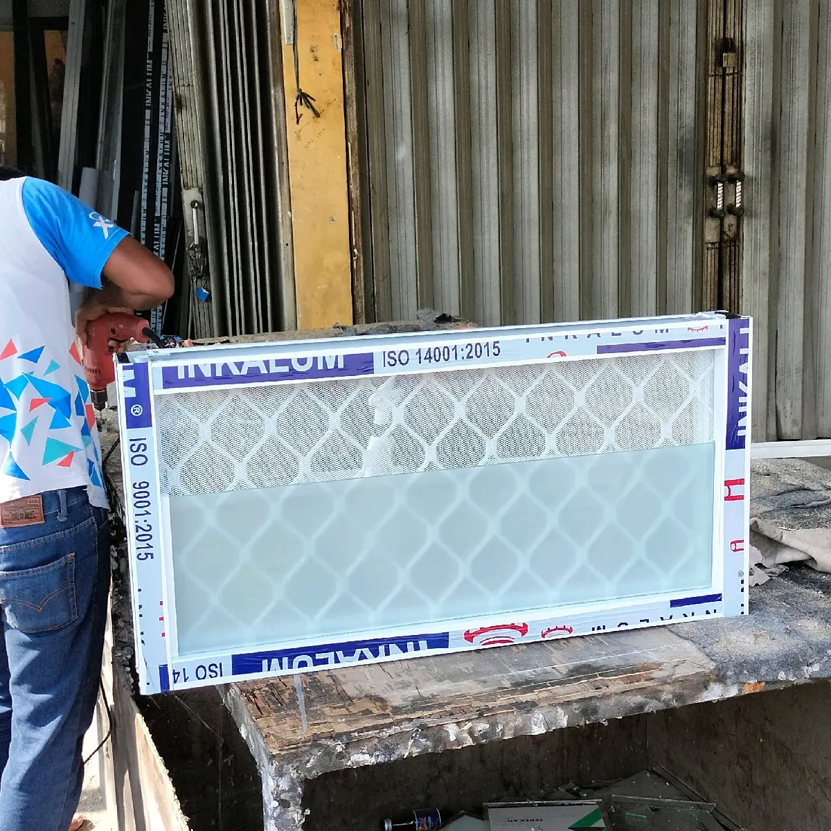 BOVEN KOMPLIT T40 X L80 VENTILASI ALUMINIUM KAWAT NYAMUK ANTI KARAT KAMAR MANDI WC TOILET EXPANDA