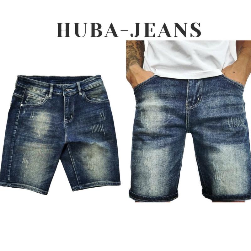  Quần jean nam sort wash thời trang Menswear Pants Có Túi Denim quầntàntật quần purple quần biker HUBA-JEANS 