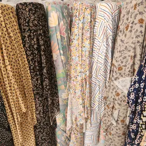 bahan katun rayon motif bunga bunga .harga 0.5 meter Katun Kain