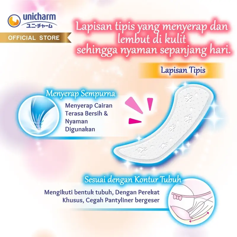 Charm Pure Style Pantyliner Active Fresh Non Perfumed 40 pads -3 Packs 2