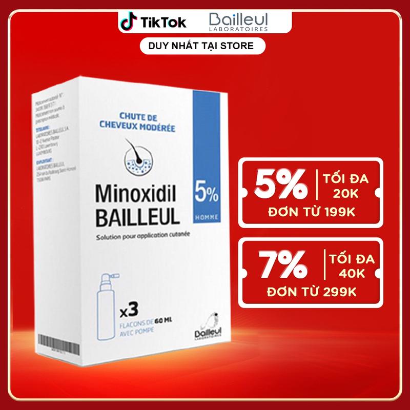 Xịt Mọc Tóc Minoxidil Bailleul Laboratoires 5% Nhập Khẩu Pháp Kích Thích Mọc Tóc Và Giảm Rụng Tóc