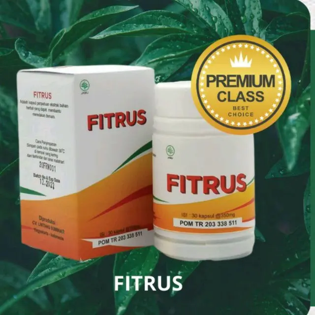 FITRUS kapsul cacing premium halal BPOM herbal demam tipes maag imunitas