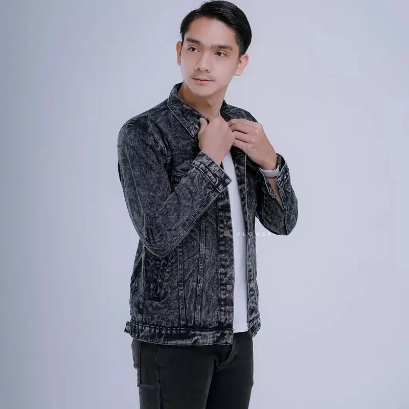 Jaket Jeans Premium Pria Wanita Oversize Nyaman Tebal Denim 1