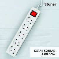Gambar Kotak Kontak Portable Styner (+Switch) 5 Meter 3/4/5 Lubang - 5 Lubang dari 56 Mart Official Kota Surabaya 4 Tokopedia