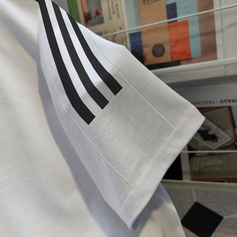 Kaos lengan pendek pria putih tiga garis musim panas warna solid baru kaos polos pria oversize pria atasan pria 2