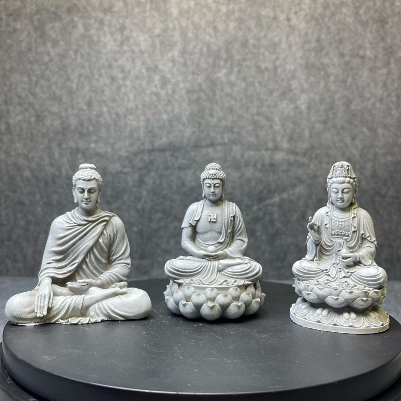 Combo Tượng phật thích ca 9,5cm / 10cm chất liệu đúc bằng bột đá đặc siêu bền- trang trí tiểu cảnh, bon sai