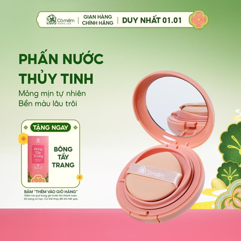 Cỏ Mềm Cushion Phấn Nước Che Khuyết Điểm Trang Điểm Nền Mỏng Mịn Thủy Tinh SPF 35 PA+++ Cỏ Mềm 15gr Dưỡng Ẩm Chuyên Sâu An Toàn Cho Mọi Loại Da
