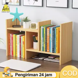 COD Rak Buku Rak Kayu Serbaguna Meja Rak Buku Kayu Lemari Portable Susun  Rak Serbaguna Minimalis Serbaguna Rak Buku