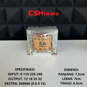 Trafo Kotak CSH Best Quality (Trafo Kecil) 100% Tembaga Murni 5A CT 32V