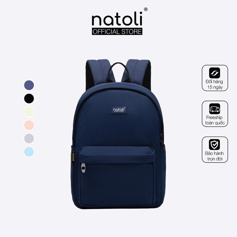 Balo đi học nam NATOLI nhiều ngăn chống nước tốt - Basic Backpack B2