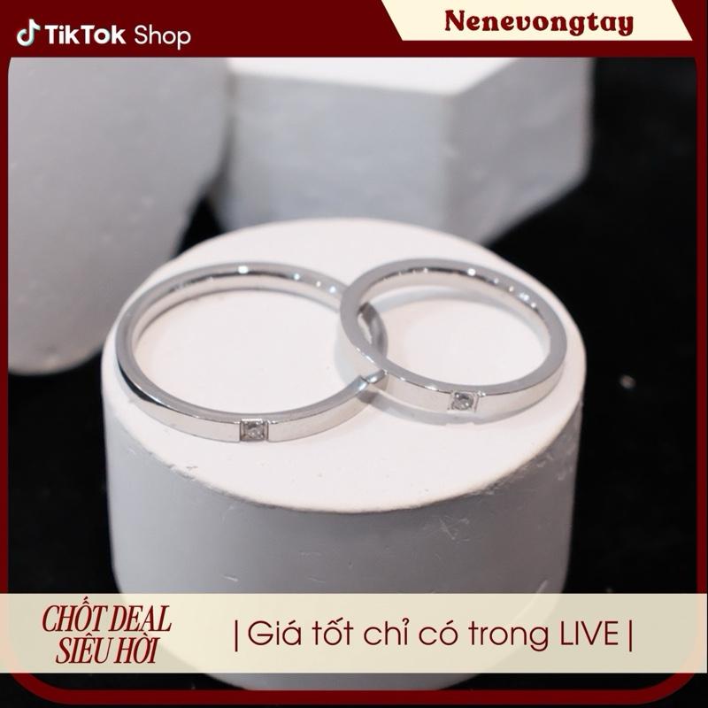 CÓ LẺ 1 Nhẫn titan LOLI Nene không đen không rỉ bền màu - dành cho nam nữ - form 2mm Hàng ngày Deal hời livestream Nene