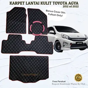 Karpet Mobil AGYA Toyota Alas Kulit Premium Pelindung Lantai Interior Aksesoris Variasi Car