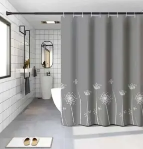 COD Tirai Kamar Mandi Anti Air Bahan PEVA Sudah Dilengkapi Dengan Pengait  Tirai Shower