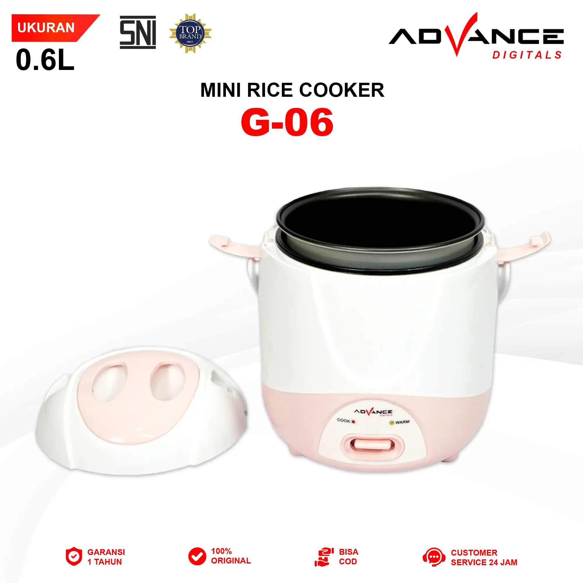 【COD】G-06 Rice Cooker Elektrik Penanak Nasi Multifungsi 0.6 L Garansi Resmi 1 Tahun Bisa COD Magic com listrik