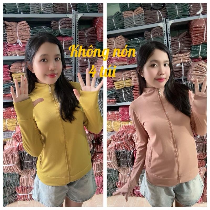 Áo khoác thun tăm lạnh 4 túi ôm gọn