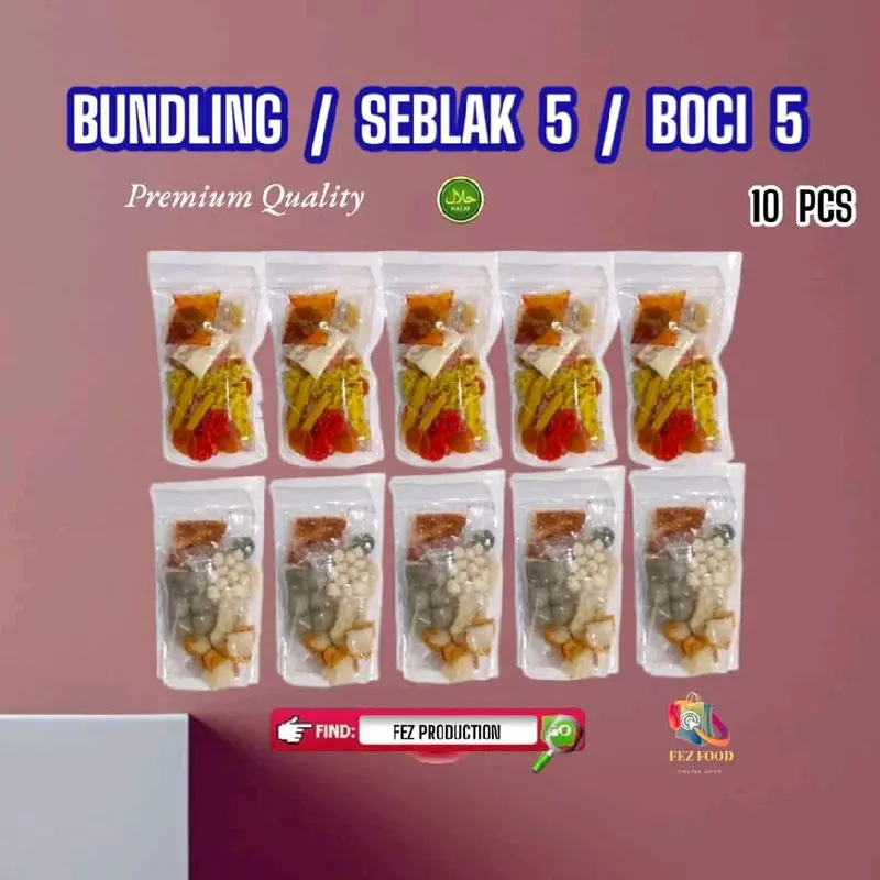 BUNDLING MIX 5 PCS BASO ACI / 5 PCS SEBLAK INSTAN TERMURAH Food Instan Pedas Mie Makanan seblak instan cup bakso paket 0