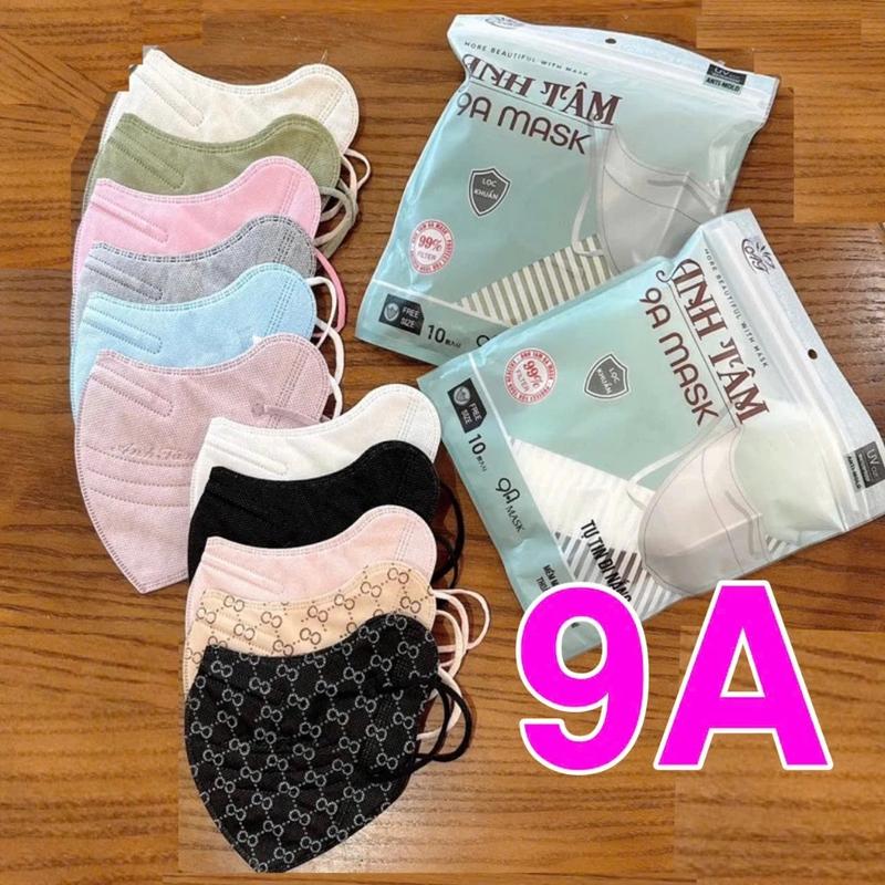 Sỉ thùng Khẩu trang 9A ANH TÂM 5 lớp chống nắng gò má, tia UV che kín mặt 50kg - 85kg
