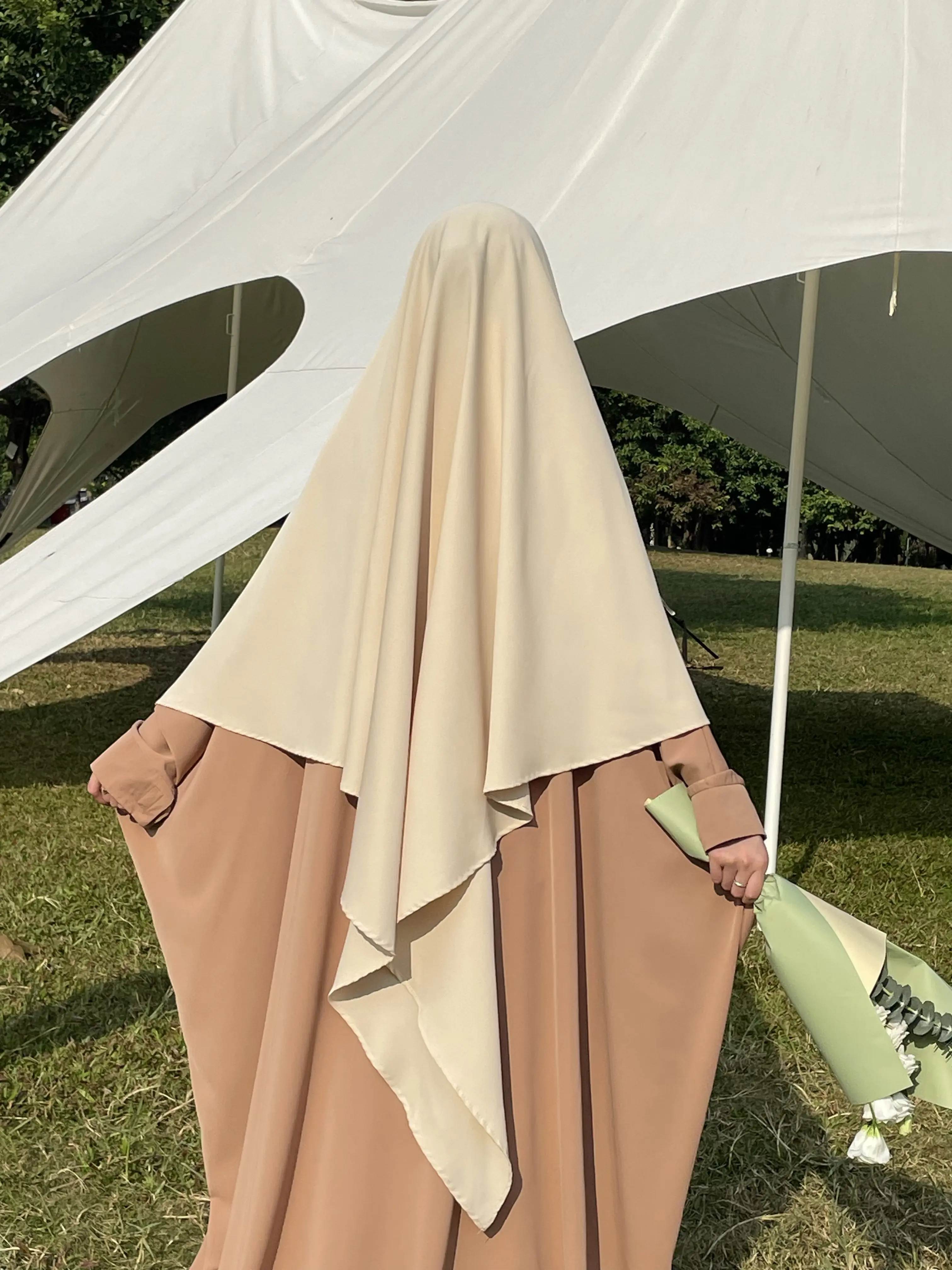 [Ramadan promotion] Latest model Islamic Solid Khimar , One layer  Modest fashion, Women's Clothing
