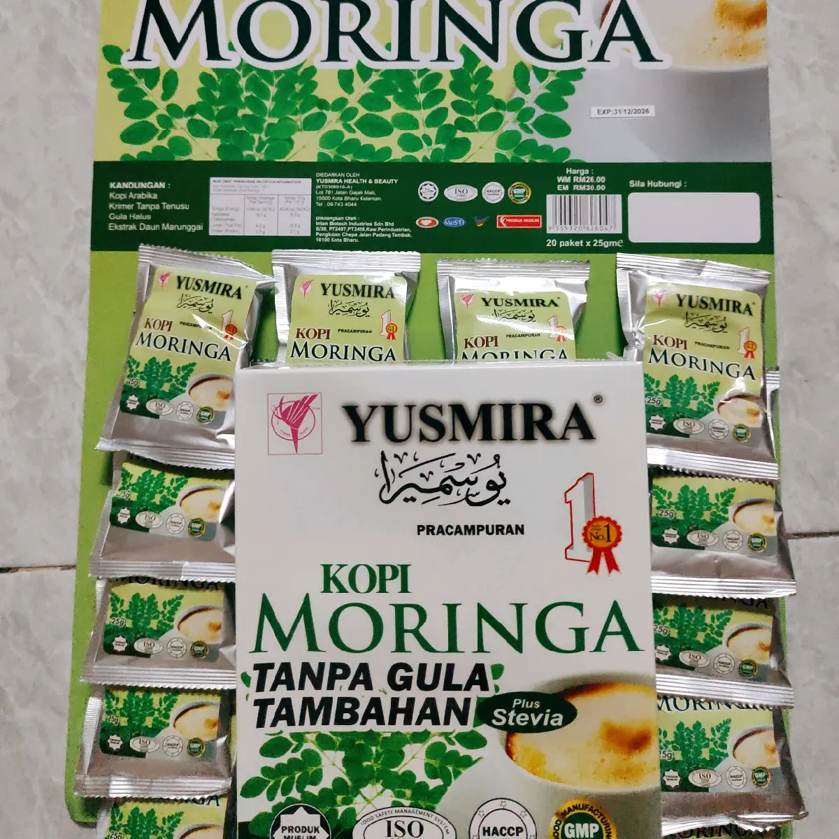 kopi yusmira No 1 Moringa gula/tanpa gula