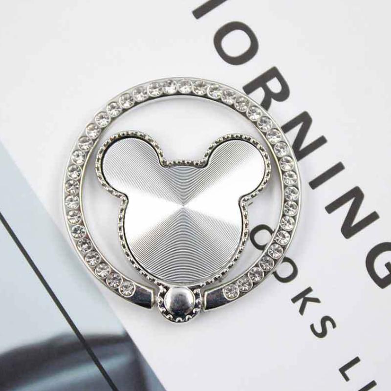 Product Introduction of 1pc Cute Mouse Diamond Cell Phone Ring Holder, Metal Kickstand Grip, Rotation Finger Grip For Phones, Phone Ring Holder Phone Stand Accessories Alloy Smartphone Mobile Portable Mount 16