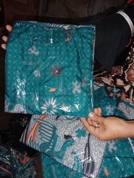 Product Review of Baju Batik Couple Lengan Pendek Terbaru Motif Kopri Biru Pasangan Dewasa - Wanita Katun Dress Sarimbit from y**2 0