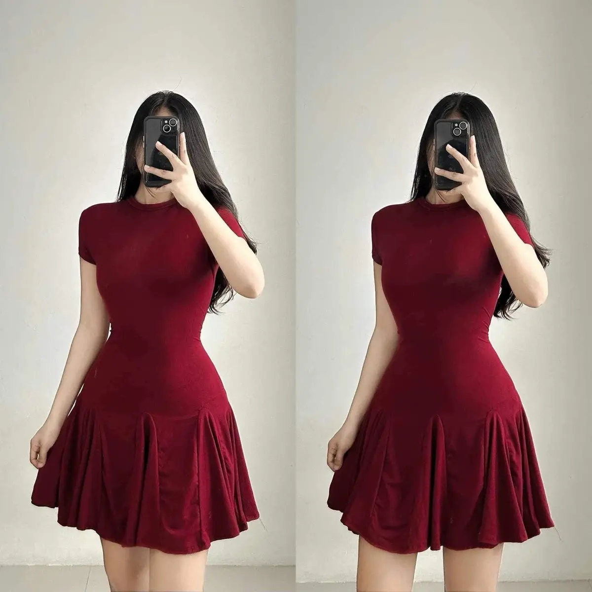 CM Moly mini skater dress cottonspandex