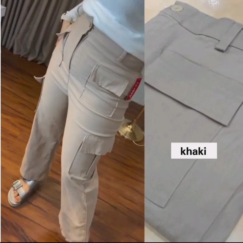 CELANA CARGO WANITA BAHAN TWILL STREACH FIT TO XL / CELANA PANJANG WANITA KEKINIAN CANTIK BANGET Katun 0