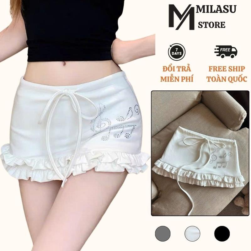 Chân Váy Ngắn Nữ Ôm Đuôi Bèo Milasu Chân Váy Ôm Sát Chất Umi Mềm Mịn 433
