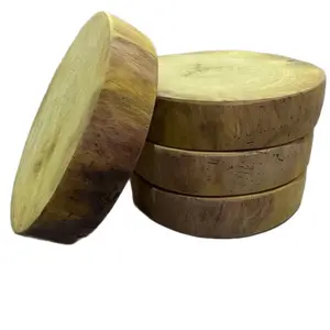 Talenan Bulat Kayu Nangka Natural Wood Coasters Diameter 25cm Tebal 6-7cm Produk Asli Kayu Asem Custom Berbagai Ukuran Kitchenware