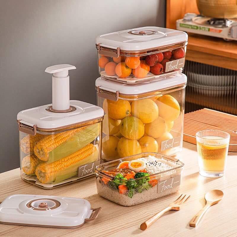 Vacuum Freshness Box Lunch Fruit Box Airtight Food Storage Containers ...