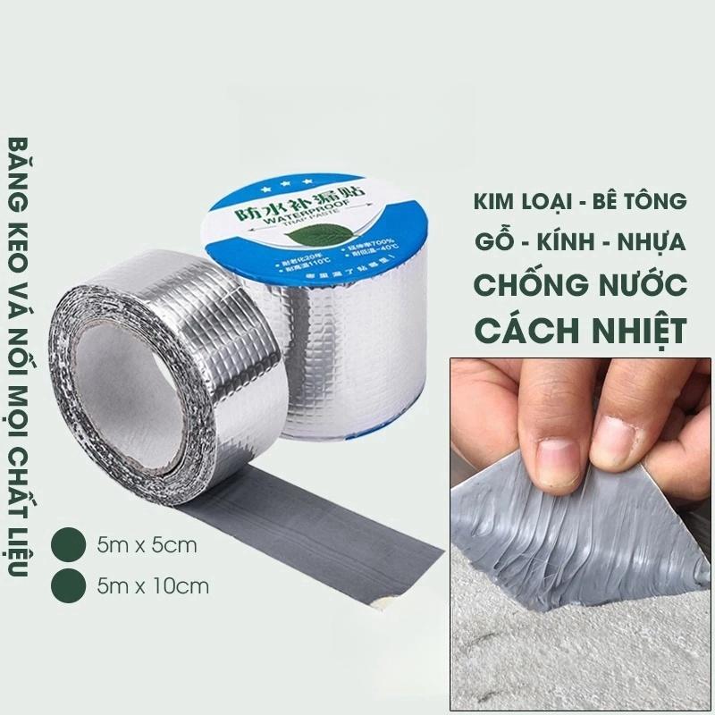 Cuộn 5 mét băng keo dán rộng 5cm/10cm - Miếng dán siêu dính - Miếng dán chống thấm nước