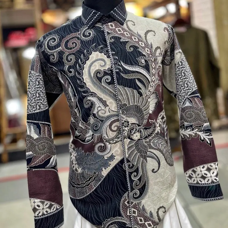 Kemeja batik pria exclusive smock bordir doby premium