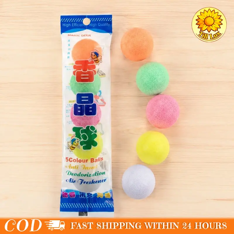 Bola Wangi Pengharum Toilet Isi 5 72g Warna-Warni Toilet Anti Bau Apek Tahan Lama Lebih Segar