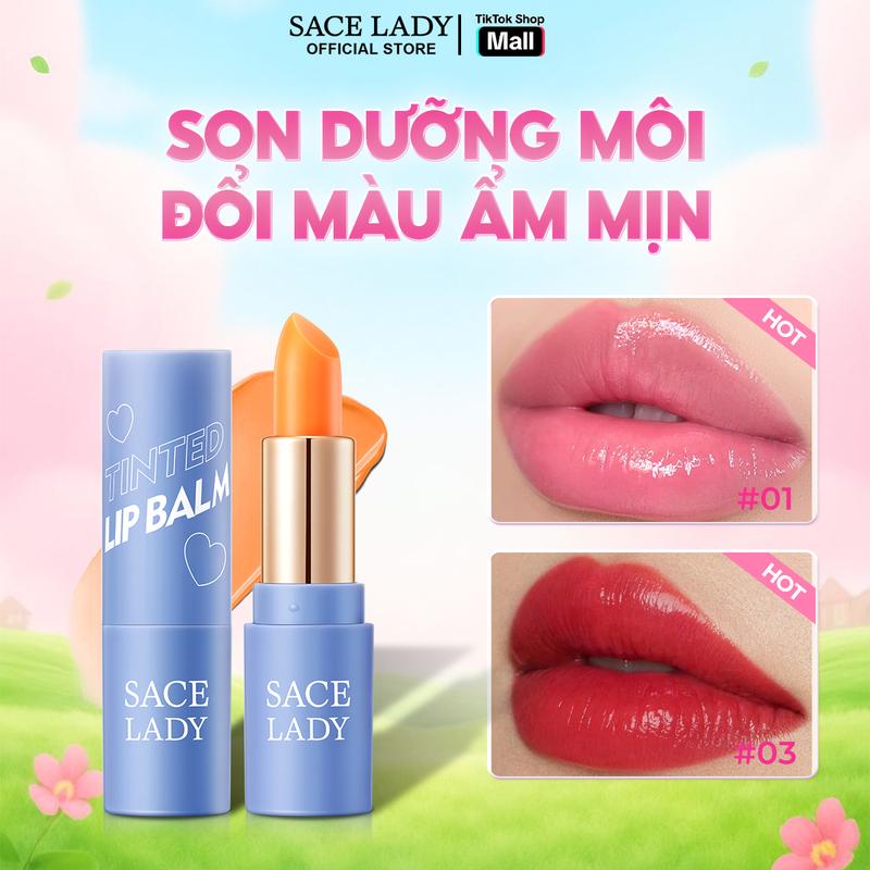   LIVE   MUA 1 TẶNG 1  Son dưỡng môi SACE LADY Bộ son môi dưỡng ẩm có sắc tố cao 