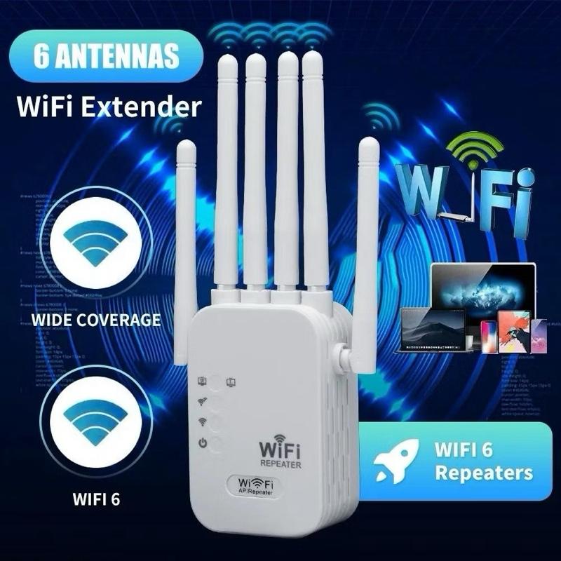  Bộ Kích Sóng Wifi Không Dây 6 Râu Tốc Độ Cao Giảm Giật Lag Cải Thiện Tốc Độ Mạng Bộ khuếch Đại Mở Rộng Wifi Kích Sóng Wifi 6 Ăng Ten Tốc Độ cao Phát Xuyên Tường Kết Nối Xa Sóng Mạnh 