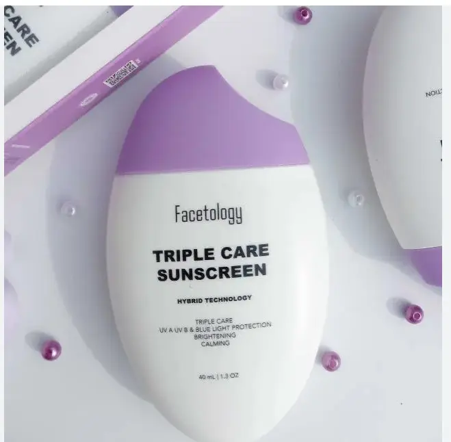 [ORI SHIELDTAG] Facetology Triple Care Sunscreen SPF 40 PA+++ 40ML Sunblock 2