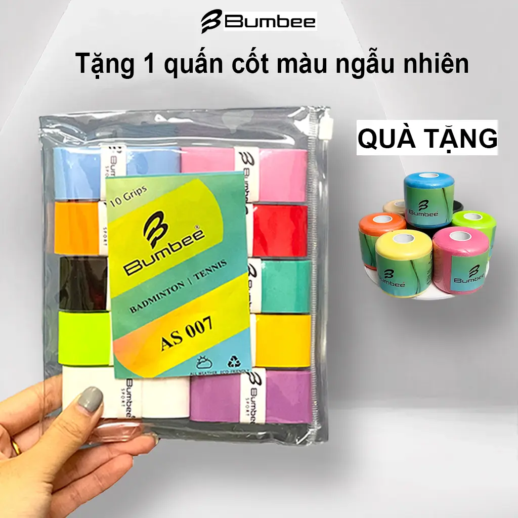 Quấn Vợt Cầu Lông BUMBEE AS 007 Vỉ 10 Chiếc Túi ZIP Tiện Lợi Dành Cho Người Ra Nhiều Mồ Hôi Tay Sport Thể Thao