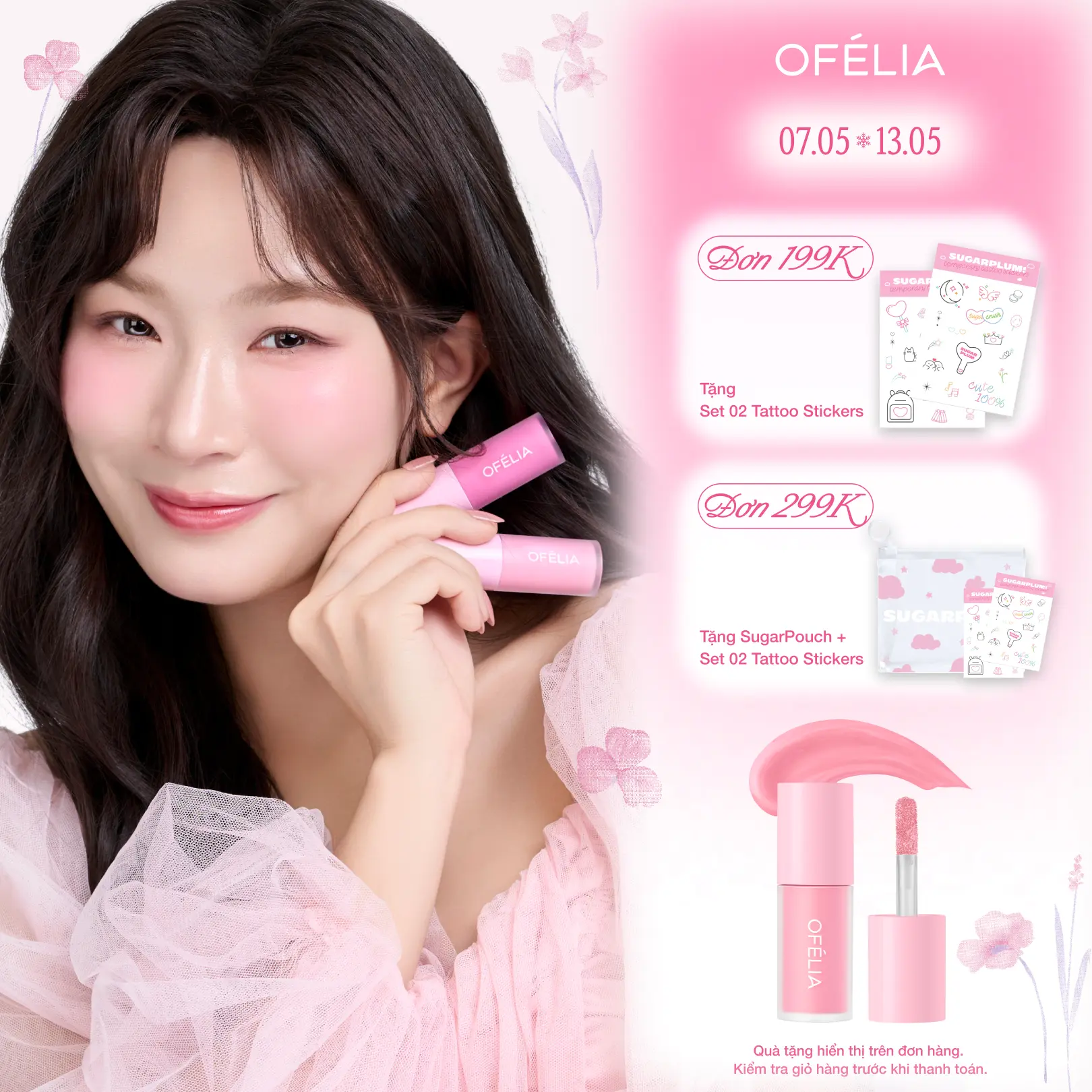 [ƯU ĐÃI] Má Hồng Kem OFÉLIA Lolli Liquid Blush (4.6g)