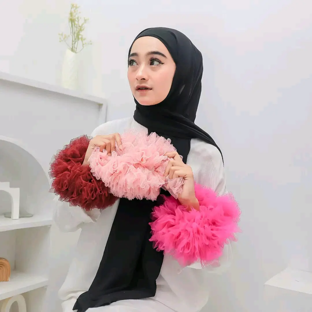 Scrunchie Tile Besar +-20 Cm/Cepol tile VIiral Karet